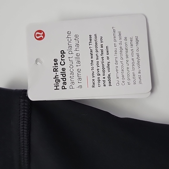 NWT Lululemon High-Rise Paddle  Crop Length Black Blossom Pink Multi Size 6 - Picture 8 of 16